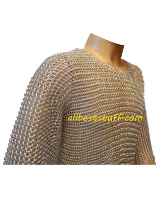 Butted Aluminium Chain Mail Shirt Chest 30